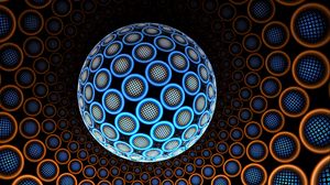 Preview wallpaper balls, spheres, glow, fractal, abstraction