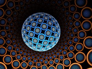Preview wallpaper balls, spheres, glow, fractal, abstraction