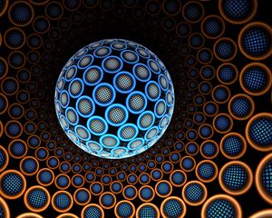 Preview wallpaper balls, spheres, glow, fractal, abstraction