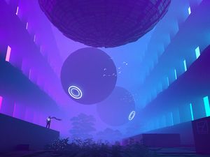 Preview wallpaper balls, spheres, neon, sci-fi, art