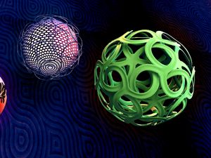 Preview wallpaper balls, spheres, shapes, braiding