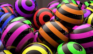 Preview wallpaper balls, striped, bright, line