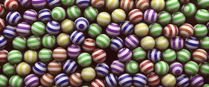 Preview wallpaper balls, striped, multi-colored