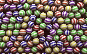 Preview wallpaper balls, striped, multi-colored