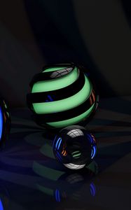 Preview wallpaper balls, stripes, lines, light