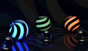 Preview wallpaper balls, stripes, lines, light