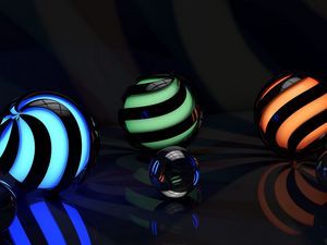 Preview wallpaper balls, stripes, lines, light