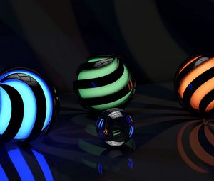 Preview wallpaper balls, stripes, lines, light