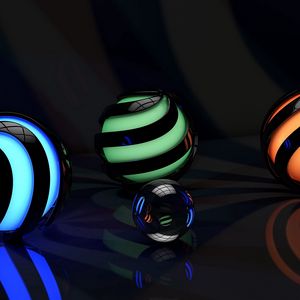 Preview wallpaper balls, stripes, lines, light