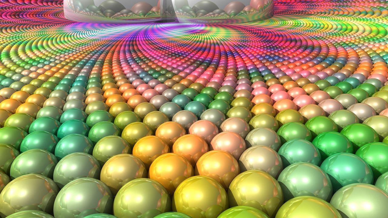 Wallpaper balls, surface, multi-colored, bright, lots