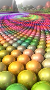 Preview wallpaper balls, surface, multi-colored, bright, lots