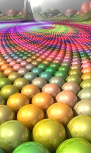 Preview wallpaper balls, surface, multi-colored, bright, lots