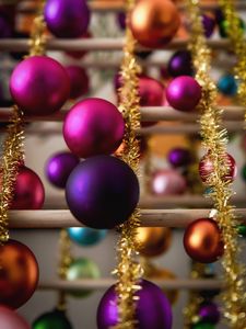 Preview wallpaper balls, tinsel, decorations, colorful, new year, christmas