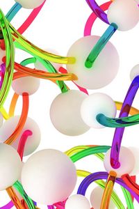 Preview wallpaper balls, tubes, plastics, colored