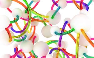 Preview wallpaper balls, tubes, plastics, colored