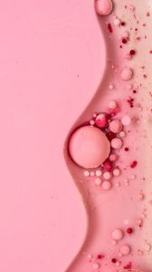 Preview wallpaper balls, wavy, pink