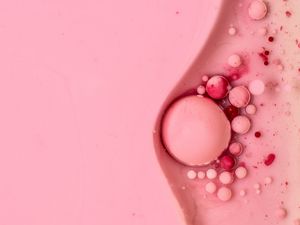 Preview wallpaper balls, wavy, pink