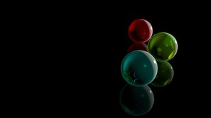 Preview wallpaper balls, white, dark, colored, glass