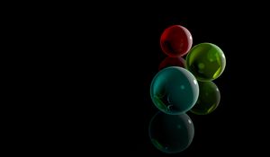 Preview wallpaper balls, white, dark, colored, glass