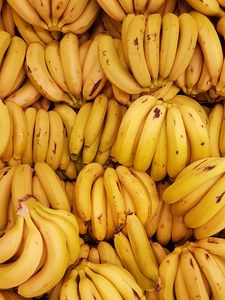 Preview wallpaper bananas, fruit, yellow, bunches