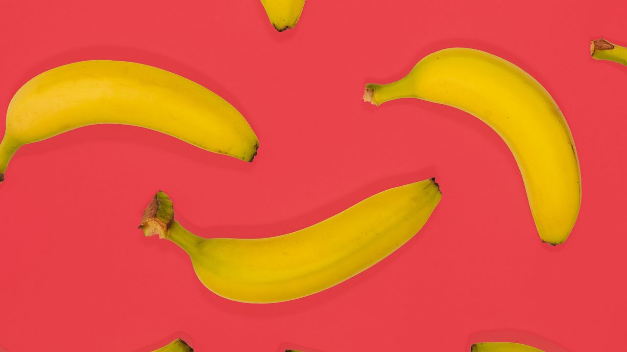 Wallpaper bananas, fruit, yellow, pink