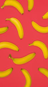 Preview wallpaper bananas, fruit, yellow, pink