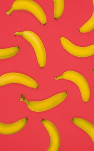 Preview wallpaper bananas, fruit, yellow, pink