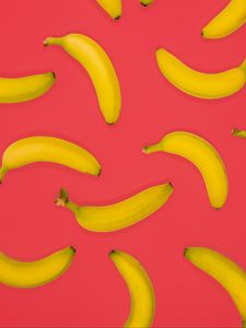 Preview wallpaper bananas, fruit, yellow, pink