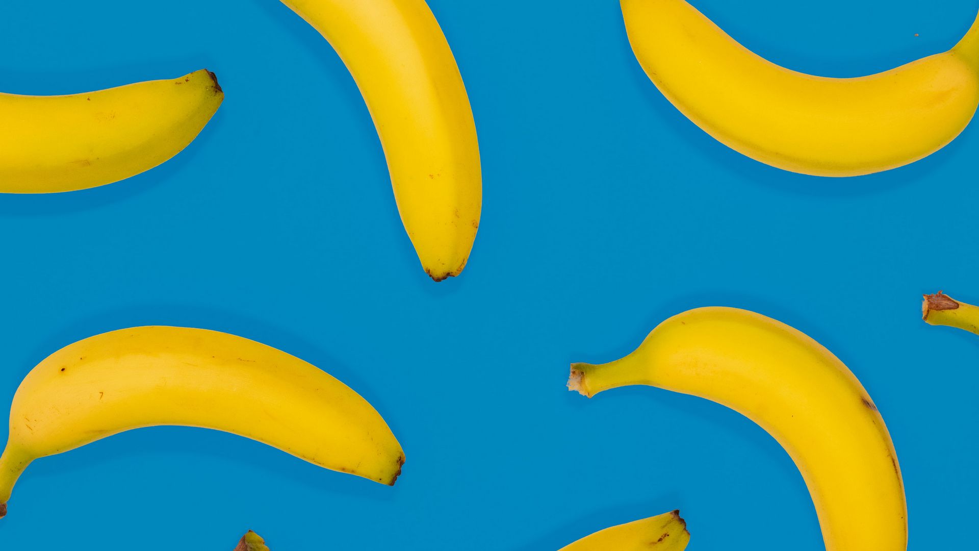 Download Wallpaper 1920x1080 Bananas Fruit Yellow Blue Full Hd Hdtv