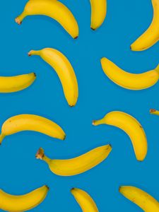 Preview wallpaper bananas, fruit, yellow, blue