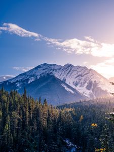 Preview wallpaper banff, canada, mountains, peaks, snow-covered