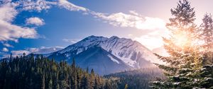 Preview wallpaper banff, canada, mountains, peaks, snow-covered