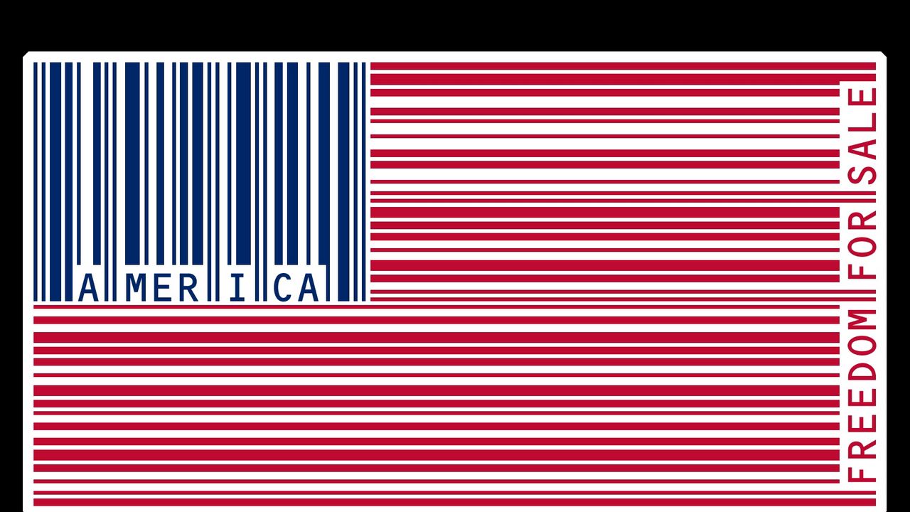 Wallpaper bar code, red, blue, white, america