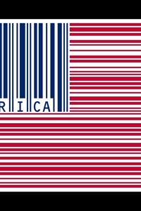 Preview wallpaper bar code, red, blue, white, america