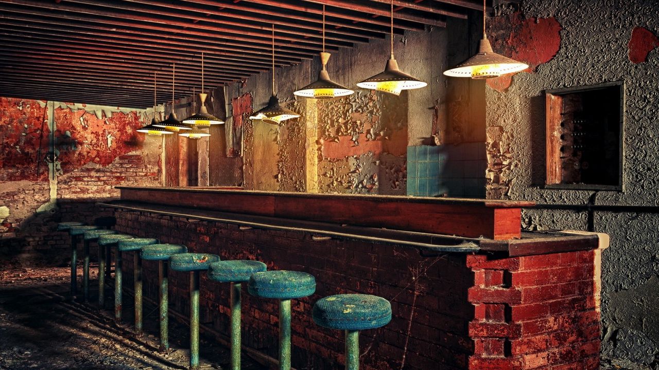 Wallpaper bar, interior, background