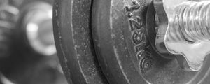 Preview wallpaper barbell, disk, weightlifter