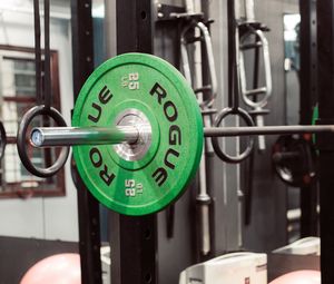 Preview wallpaper barbell, gym, sport, green