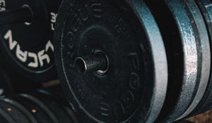 Preview wallpaper barbells, gym, bodybuilding, sports, athletic