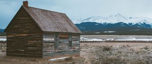 Preview wallpaper barn, building, mountains