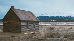 Preview wallpaper barn, building, mountains