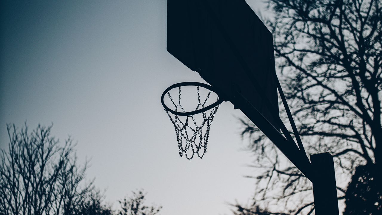 Wallpaper basketball backboard, basketball hoop, net