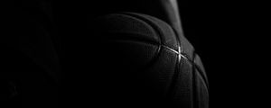 Preview wallpaper basketball ball, ball, basketball, bw, black