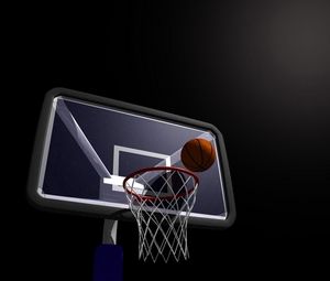 Preview wallpaper basketball, ball, basket, board, drawing