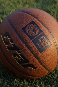 Preview wallpaper basketball ball, basketball, ball, grass