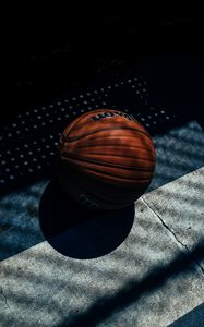 Preview wallpaper basketball ball, basketball, shadow, stripes