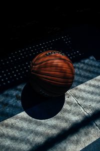 Preview wallpaper basketball ball, basketball, shadow, stripes