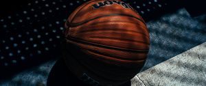 Preview wallpaper basketball ball, basketball, shadow, stripes