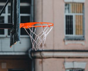 Preview wallpaper basketball, basketball backboard, chains, ring