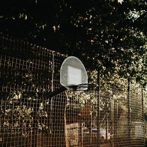 Preview wallpaper basketball, basketball backboard, mesh, trees