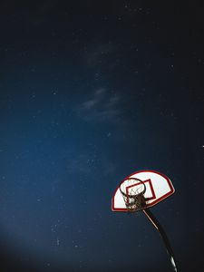 Preview wallpaper basketball, basketball backboard, net, night, stars